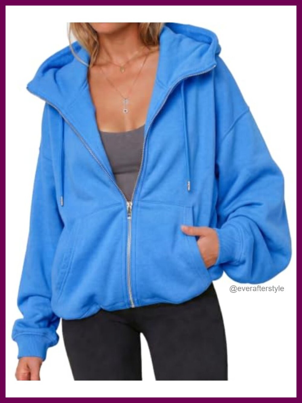 Oversized Zip Up Hoodie Sweatshirt Casual Fall Jacket